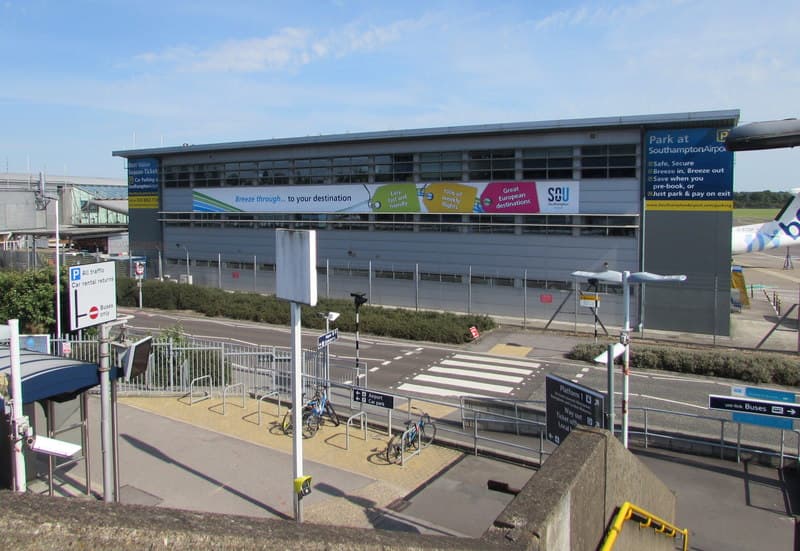 The passenger terminal building at Southampton Airport